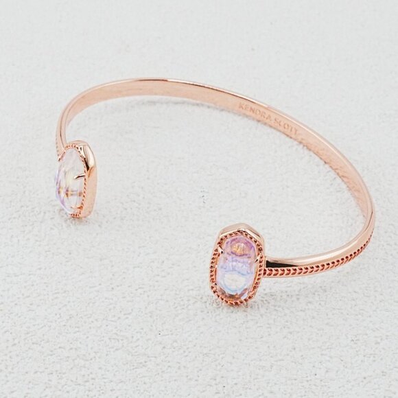 Kendra Scott Oval White AB Bangle - Picture 1 of 1